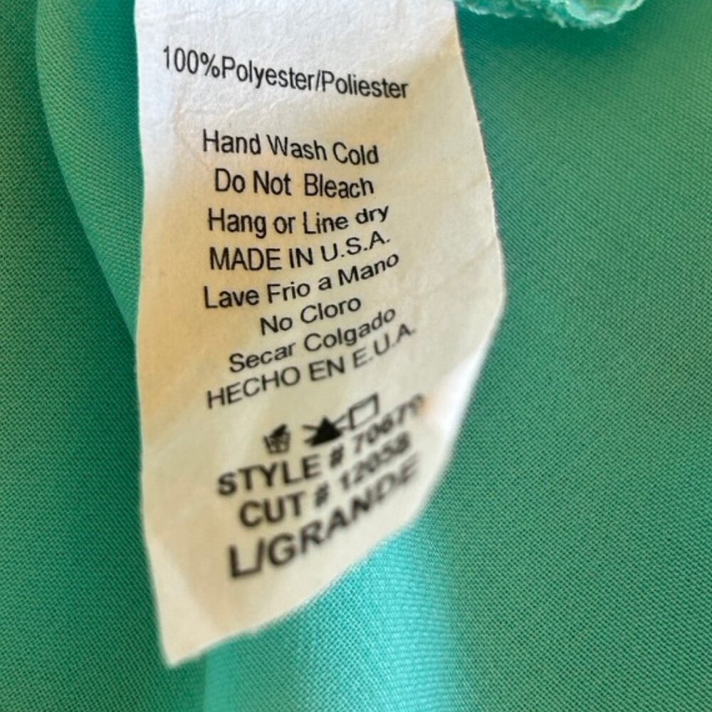 Stunning Aqua Tie Front Top from Trac - L - EUC - Picture 7 of 7